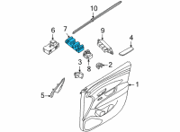 OEM 2022 Hyundai Tucson UNIT ASSY-POWER WINDOW MAIN Diagram - 93571-N9300-4X