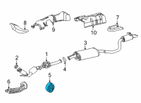 OEM 2021 Toyota Tacoma Insulator Cushion Diagram - 17565-0S021