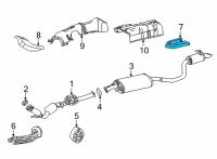 OEM 2022 Toyota Highlander Muffler & Pipe Support Bracket Diagram - 17575-0P150