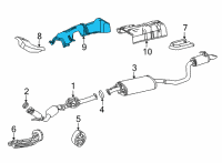 OEM Toyota Highlander Heat Shield Diagram - 58720-0E040