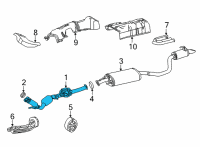 OEM 2021 Toyota Highlander Front Pipe Diagram - 17410-F0290