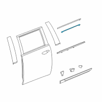 OEM 2020 GMC Yukon XL Upper Molding Diagram - 23224858