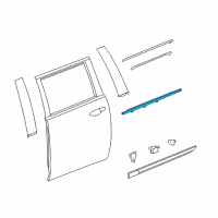 OEM Cadillac Belt Weatherstrip Diagram - 23227742