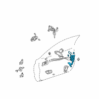 OEM 2002 Toyota Solara Lock Assembly Diagram - 69303-06010