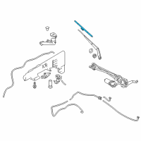 OEM Nissan Armada Window Wiper Blade Assembly Diagram - 28890-1LB0D