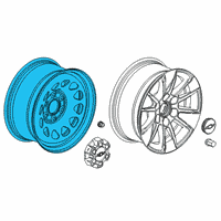 OEM 2019 Chevrolet Silverado 1500 LD Spare Wheel Diagram - 84440191