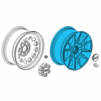 OEM GMC Sierra 1500 Wheel, Alloy Diagram - 23376216