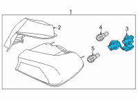 OEM 2022 Kia K5 Rear Holder & Wiring Diagram - 92491L3000