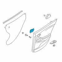OEM 2020 Hyundai Veloster Rear Interior Door Handle Assembly, Right Diagram - 83620-J3000-TSK