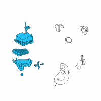 OEM Scion xB Air Cleaner Assembly Diagram - 17700-28351