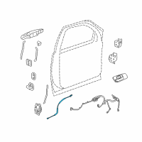 OEM 2009 Chevrolet Silverado 2500 HD Lock Cable Diagram - 25880301