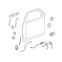 OEM 2009 Chevrolet Silverado 2500 HD Rod-Front Side Door Locking Diagram - 20984750