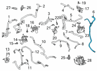 OEM 2021 Ford Mustang Mach-E TUBE - HEATER WATER Diagram - LJ9Z-18B402-C