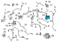 OEM Ford Mustang Mach-E TANK ASY - RADIATOR OVERFLOW Diagram - LJ9Z-8A080-B