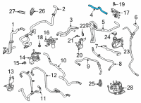 OEM 2021 Ford Mustang Mach-E HOSE - HEATER WATER Diagram - LJ9Z-18N344-A