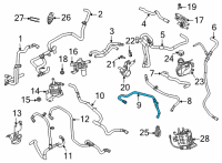 OEM 2021 Ford Mustang Mach-E HOSE - HEATER WATER Diagram - LJ9Z-18472-A