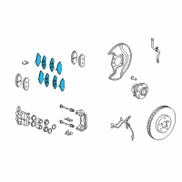 OEM Acura ZDX Shim Set, Front Diagram - 06455-STX-A00