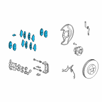 OEM Front Brake Pad Set Diagram - 45022-STX-A00