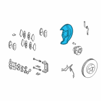 OEM 2010 Honda Pilot Splash Guard, Front Brake Diagram - 45255-STX-A00