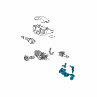 OEM 2001 Honda Civic Lock Assy., Steering Diagram - 35100-S5A-A62