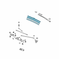 OEM 2007 Honda Civic Blade, Windshield Wiper (575MM) (Passenger Side) Diagram - 76630-SNE-A01