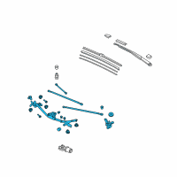 OEM 2006 Honda Civic Link, FR. Wiper Diagram - 76530-SNA-A02
