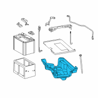 OEM Lexus IS350 Tray, Battery Diagram - 74431-30232