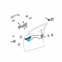 OEM 2012 Lexus RX450h Front Door Inside Handle Sub-Assembly, Right Diagram - 67605-0E010-B0