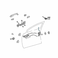 OEM 2013 Lexus RX450h Rod, Front Door Lock Open, LH Diagram - 69312-0E010