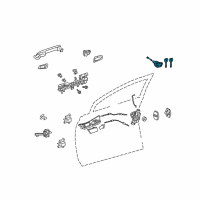 OEM Lexus RX350 Door Lock Cylinder & Key Set, Left Diagram - 69052-48110