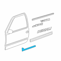 OEM 2004 GMC Yukon XL 1500 Lower Molding Diagram - 19120551