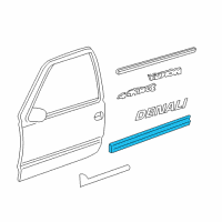 OEM 2002 Chevrolet Tahoe Body Side Molding Diagram - 15169405