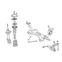 OEM 2000 Toyota Echo Lower Control Arm Front Bolt Diagram - 90119-12338