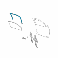 OEM 2017 Jeep Compass WEATHERSTRIP-Front Door Glass Run Diagram - 5074656AF