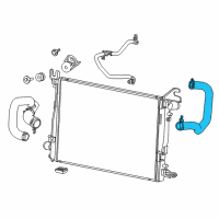 OEM 2013 Ram 2500 Hose-Radiator Inlet Diagram - 68166469AC