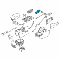 OEM 2017 Hyundai Santa Fe Sport Switch Assembly-Indicator Cover, RH Diagram - 93315-4ZAF0-U4X