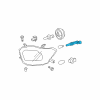 OEM Toyota Marker Lamp Bulb Socket Diagram - 81125-48470