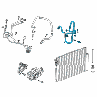 OEM 2016 Buick Encore Hose Asm-A/C Condenser Diagram - 42588258