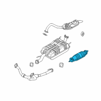 OEM Kia Sorento Catalytic Converter Assembly Diagram - 2895038610