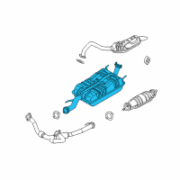 OEM 2006 Kia Sorento Muffler Assembly-Main Diagram - 287003E150