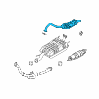 OEM 2004 Kia Sorento Tail Pipe Assembly Diagram - 287503E230