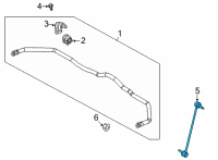 OEM 2022 Kia K5 Link Assembly-Front Stab Diagram - 54830L1000