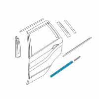 OEM BMW X6 Window Cavity Strip, Long, Inner Left Diagram - 51-35-7-317-849