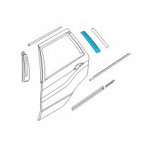 OEM 2018 BMW X6 Window Guide Web, Outside Right Diagram - 51-35-7-317-784