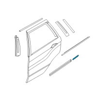 OEM BMW X6 Weather Strip, Short, Rear Inner Diagram - 51-22-7-363-041