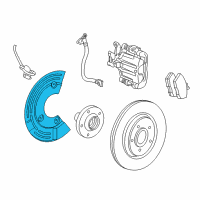 OEM 2008 Ford Taurus Splash Shield Diagram - 5F9Z-2C028-BA