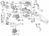 OEM 2019 Chevrolet Silverado 2500 HD EGR Pipe Gasket Diagram - 12688014