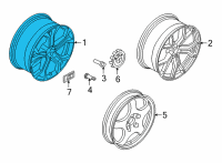 OEM 2021 BMW X6 Disk Wheel, Light Alloy, In Diagram - 36-11-6-883-762