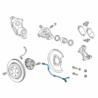 OEM 2018 Cadillac XT5 Rear Speed Sensor Diagram - 84518370