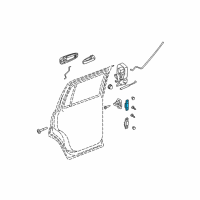 OEM 2008 Chrysler Aspen Rear Door Upper Hinge Diagram - 55364683AA